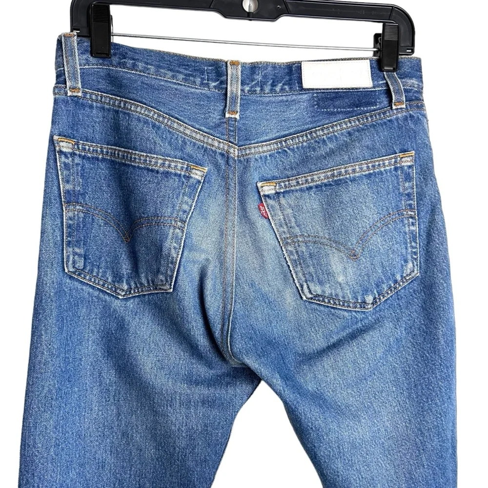 Re/Done x Levi’s Blue Straight Leg Jeans - Picture 2 of 10